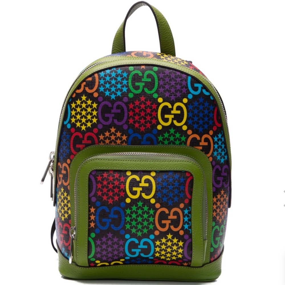 🆕💯% Auth GUCCI Psychedelic GG Supreme Monogram Canvas Backpack Bag Multicolor